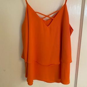 Orange crisscross tank